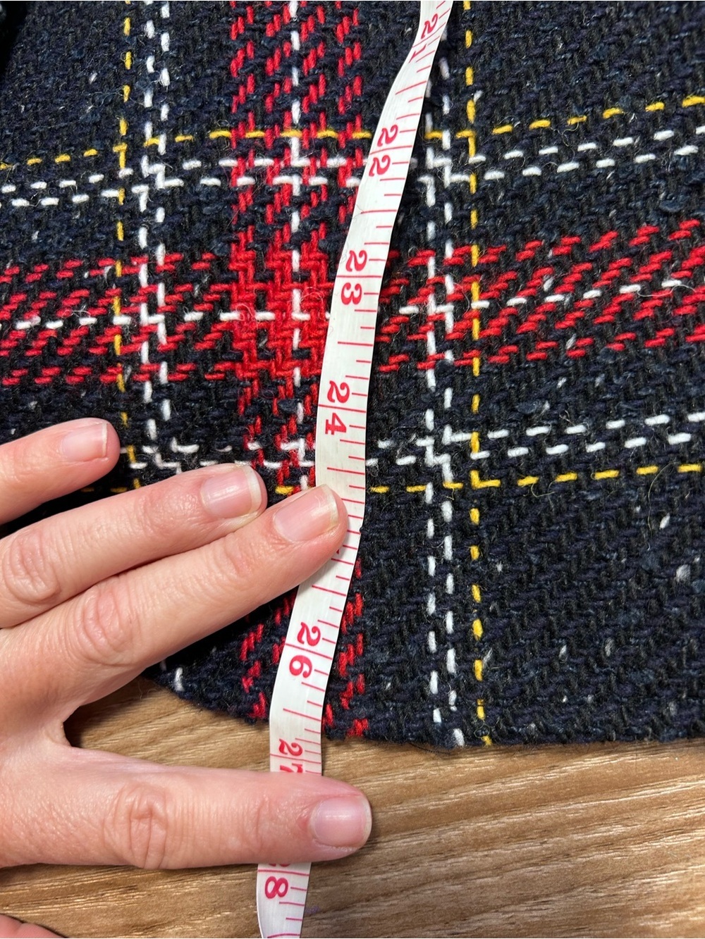 Talbots Aberdeen wool blend tartan plaid blazer size 16 tweed holiday Christmas - Picture 7 of 8